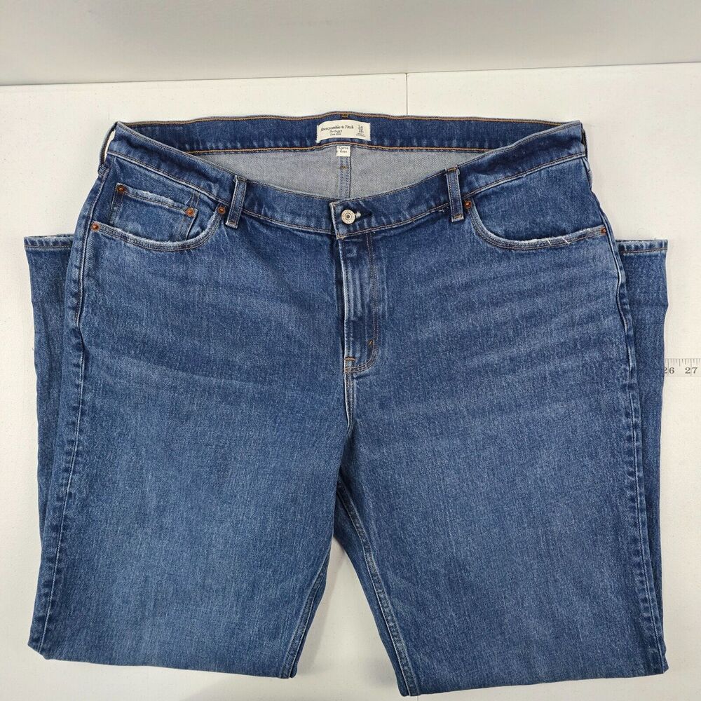 Abercrombie & Fitch The Baggy Low Rise Jeans 34 18R curvy love women’s 4819